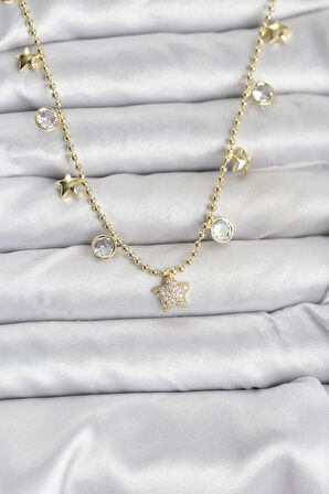 Dodes Dodes Pirinç Gold Renk Yıldız Model Kadın Kolye TG27BKO10640