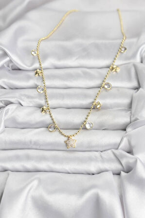 Dodes Dodes Pirinç Gold Renk Yıldız Model Kadın Kolye TG27BKO10640