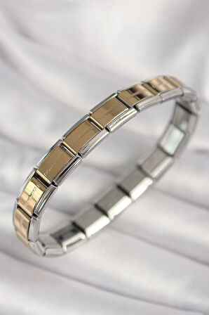 Dodes 316L Çelik Mix Renk Yazılı Nomination Model Kadın Bileklik TG27BB6875