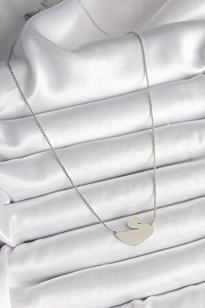 Dodes Dodes 316L Çelik Gümüş Renk Zincir Kuğu Model Kadın Kolye TG27BKO9872