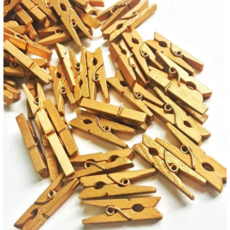 Dodes 100'lü Gold Ahşap Mandal Seti