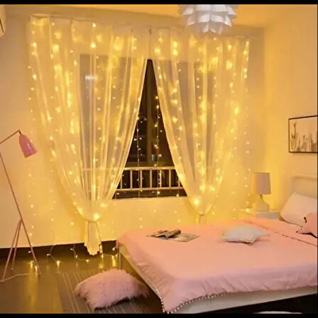 Dodes 2x2 Metre 200 LED Sarı Işıklı Perde LED