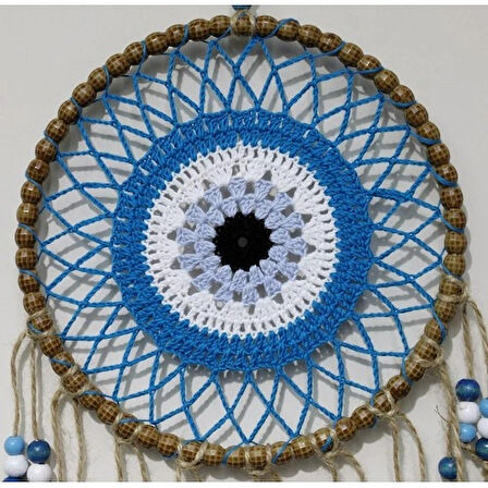 Dodes Petrol Mavisi Motifli Renkli Boncuklu El Yapımı Duvar Süsü