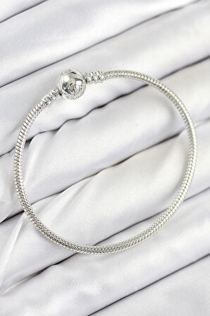 Dodes Dodes Pirinç Charm Topcuk Model Gümüş Renk Kadın Bileklik TG27BB7801