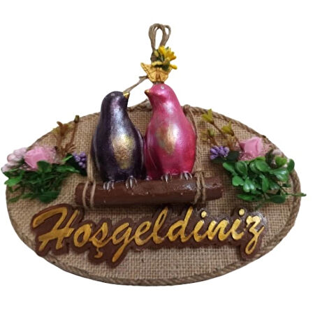 Dodes Kuş Tasarımlı Hoşgeldiniz Kapı Süsü