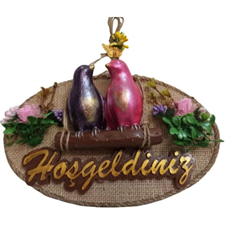 Dodes Kuş Tasarımlı Hoşgeldiniz Kapı Süsü