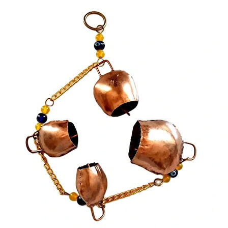 Dodes Bronz Renk Boncuklu Rüzgar Çanı