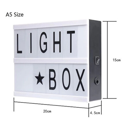 Dodes A5 Led Işıklı Yazı Panosu Lightbox