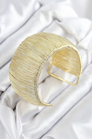 Dodes Dodes Pirinç Tel Sarma Model Gold Renk Kadın Bileklilk TG27BB7895