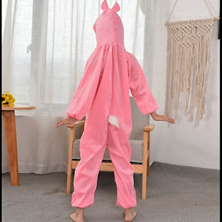 Dodes Çocuk Tavşan Kostümü Pembe Renk 2-3 Yaş