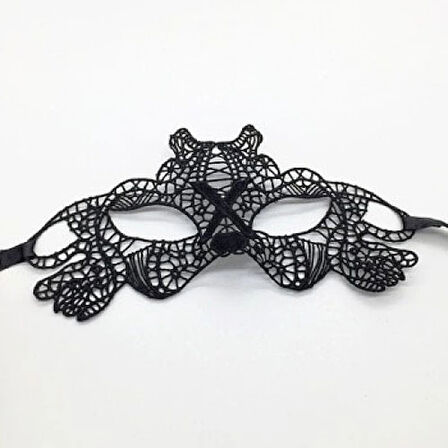 Dodes Siyah Dantel İşlemeli Balo Maskesi 11 No