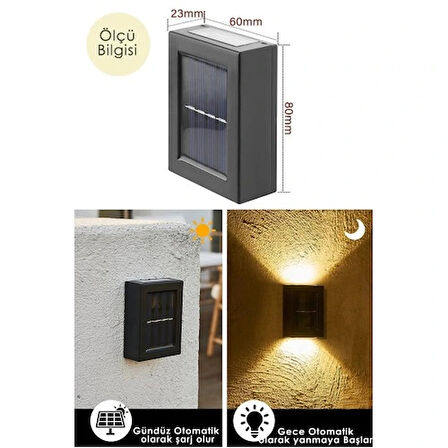 Dodes Solar Aplik Çift Taraflı Lamba