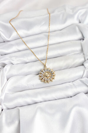 Dodes Dodes 316L Çelik Zincir Gold Renk Güneş Model Kadın Kolye TG27BKO10605