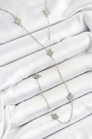 Dodes Dodes 316L Çelik Kutup Yıldızı Figürlü Y Model Gümüş Renk Kadın Kolye TG27BKO10332