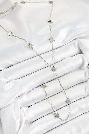 Dodes Dodes 316L Çelik Kutup Yıldızı Figürlü Y Model Gümüş Renk Kadın Kolye TG27BKO10332