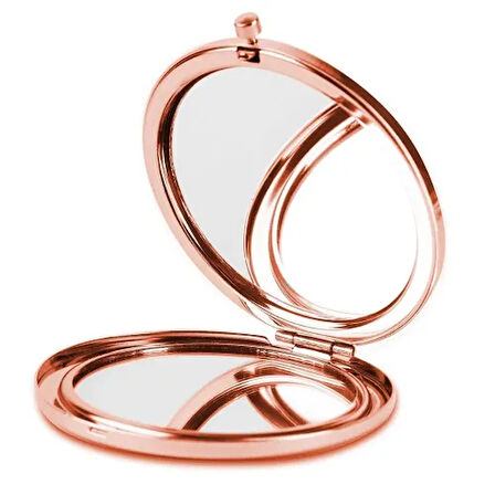 Dodes Promosyon Yuvarlak Cep Aynası Rose Renk