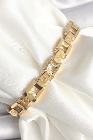 Dodes Dodes 316L Çelik Gold Renk Unisex Bileklik TG27BB6497