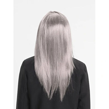 Dodes Platin Gri Gümüş Uzun Parti Peruğu