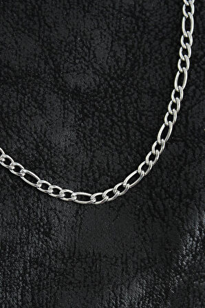 Dodes 316L Çelik Klasik Figaro Zincir Model Gümüş Renk Erkek Kolye TG27ERK1393