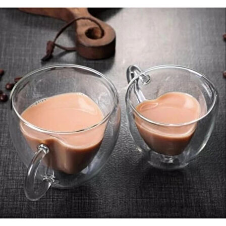 Dodes Kalp Şeklinde Cam Bardak