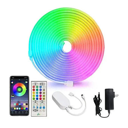 Dodes 5m 16 Renk 4 Fonksiyonlu Esnek Şerit Neon LED