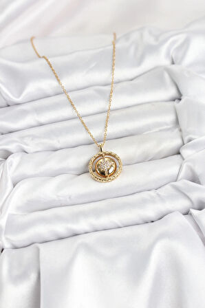 Dodes Dodes 316L Çelik Zincir Gold Renk Kutup Yıldızı Model Kadın Kolye TG27BKO10627