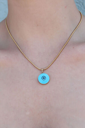 Dodes 316L Çelik Gold Renk Nazar Boncuk Model Kadın Kolye TG27BKO7391