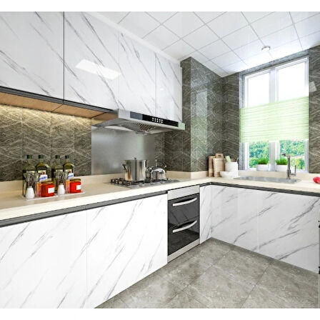 Dodes Mermer Desenli Yapışkanlı Tezgah Folyosu 5M