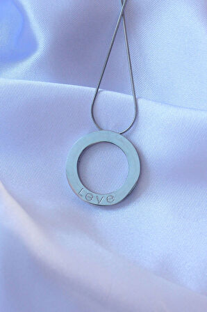 Dodes 316L Çelik Gümüş Renk Zirkon Taşlı Model Kolye TG27BKO8884