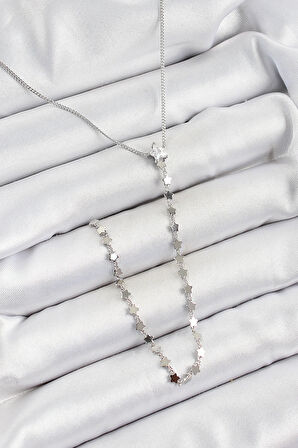 Dodes Pirinç Zirkon Taşlı Yıldız Figürlü Y Model Gümüş Renk Kadın Kolye TG27BKO10309