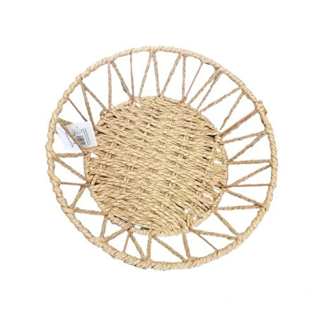 Dodes Doğal Örgü Yuvarlak Sepet