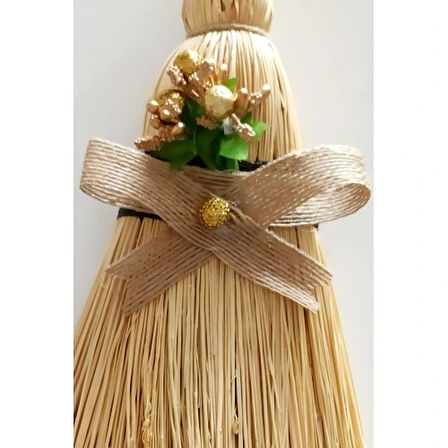 Dodes Yaldızlı Çiçekli Dekoratif Süpürge Duvar Süsü