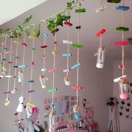 Dodes 50'li Renkli Ahşap Mandal Seti (3.5 cm)