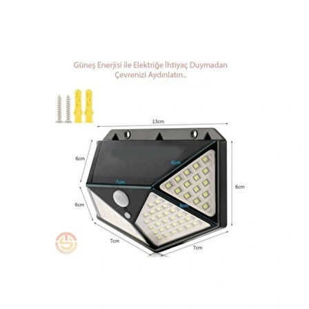 Dodes Solar Bahçe Aydınlatma Lambası 100 Led