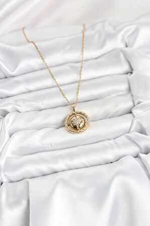 Dodes Dodes 316L Çelik Zincir Gold Renk Kutup Yıldızı Model Kadın Kolye TG27BKO10627