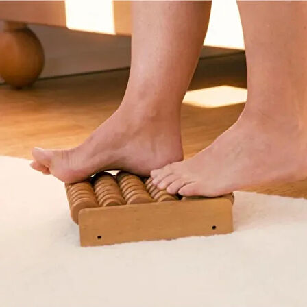 10 Silindirli Ahşap Ayak Masaj Aleti