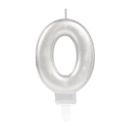 Dodes Gümüş 0 Rakam Mum