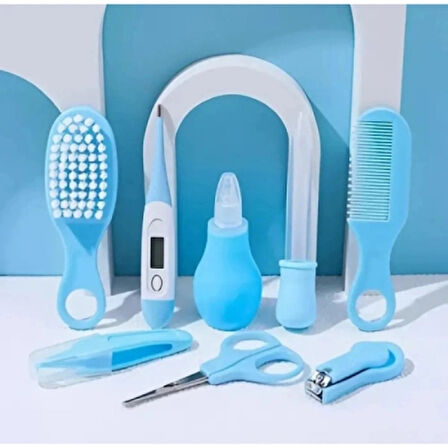 Dodes 8 Parça Bebek Bakım Seti Mavi Renk