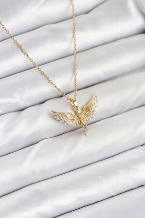 Dodes Dodes 316L Çelik Zincir Gold Renk Melek Model Kadın Kolye TG27BKO10621