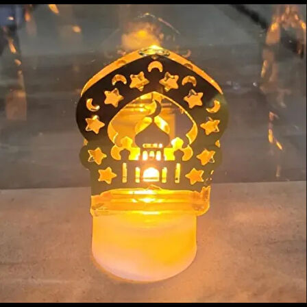Dodes 12'li Ramazan Ayaklı LED Işık (Gold, Minare Motifli)