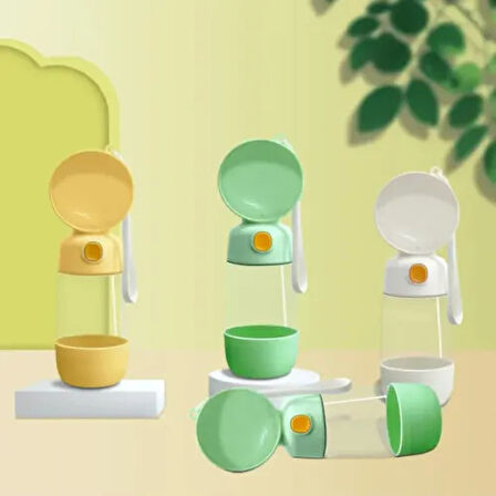 Dodes Taşınabilir Evcil Hayvan Mama Hazneli Su Matarası