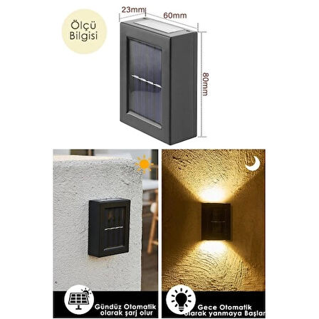 Dodes Solar Aplik Çift Taraflı Lamba