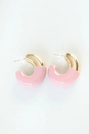 Dodes Dodes CCB Gül Kurusu Gold Çift Renk Küpe TG27BKP8872