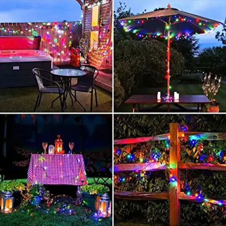 Dodes 11m 100 LED Solar RGB Işık