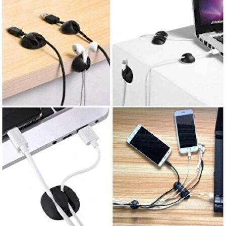 Dodes Yapışkanlı Kablo Sabitleyici Düzenleyici 16'lı Paket