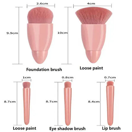 Dodes Aynalı Makyaj Fırçası Seti