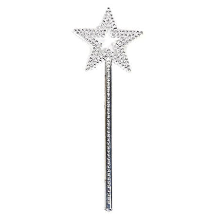 Dodes Yıldız Model Peri Asası Melek Asası Prenses Asası Metalize Gümüş Renk