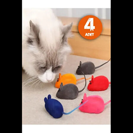 Dodes Kedi Eğitim Oyun Faresi 4 Adet