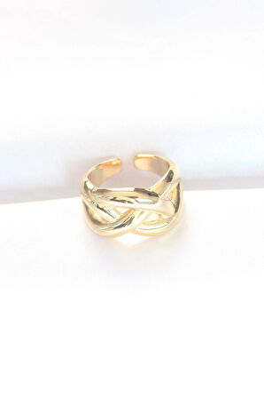 Dodes Düğüm Model Gold Renk Ayarlanabilir Yüzük TG27BYK3126