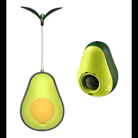 Dodes Avokado Şeklinde Kedi Naneli ve Mama Hazneli Kedi Oyuncağı